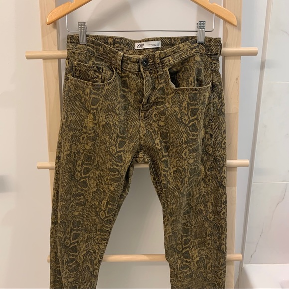 ZARA Snakeskin Skinny Jeans - Picture 2 of 3